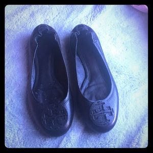 Authentic Tory Burch Black Flats