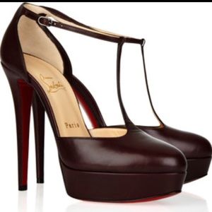 Christian Louboutin Top LA 140 Heels in Brown