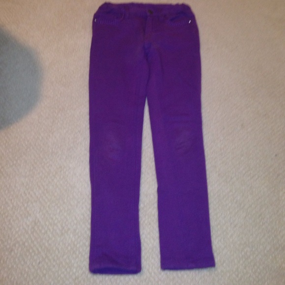 girls purple jeans