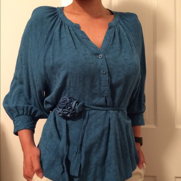 Forever21, Love21, blue blouse. Size small. - Picture 2 of 3