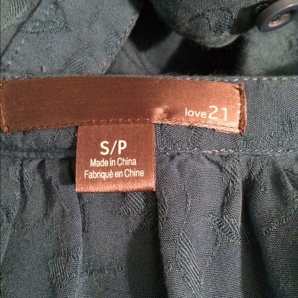 Forever21, Love21, blue blouse. Size small. - Picture 3 of 3