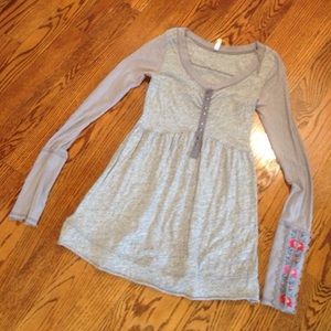 Free People Tunic with Detailed Cuffs.
