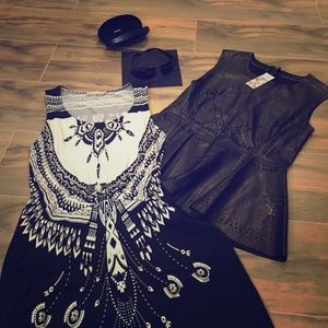 Bundle: black top, b&w dress and Prada sunglasses