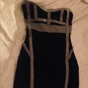 Black tube top cocktail dress