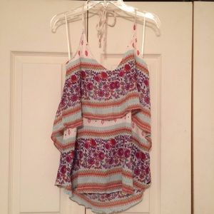 Halter flower print top! NWOT