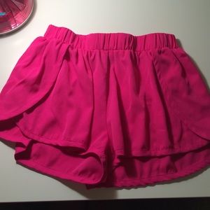 Pink flowy shorts