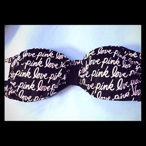 NWT  PINK strapless bikini top