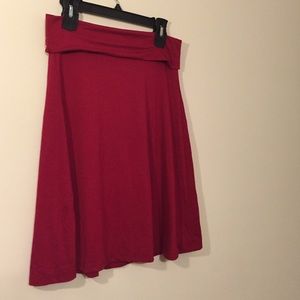 Soft red skirt