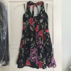 Adorable floral tunic halter dress