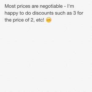 Negotiable prices!