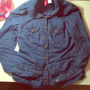 Denim button down shirt