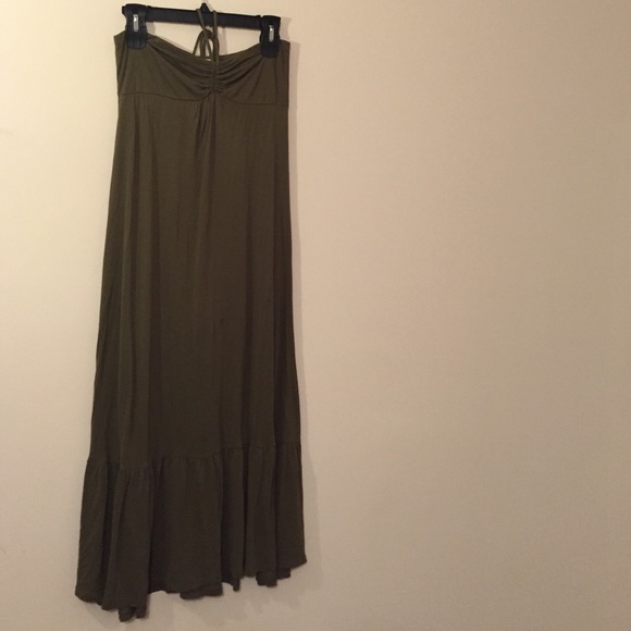 Olive green maxi dress