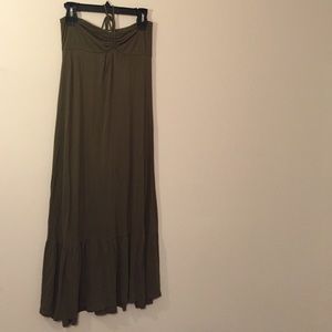 Olive green maxi dress