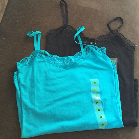 Black & Teal Tanks