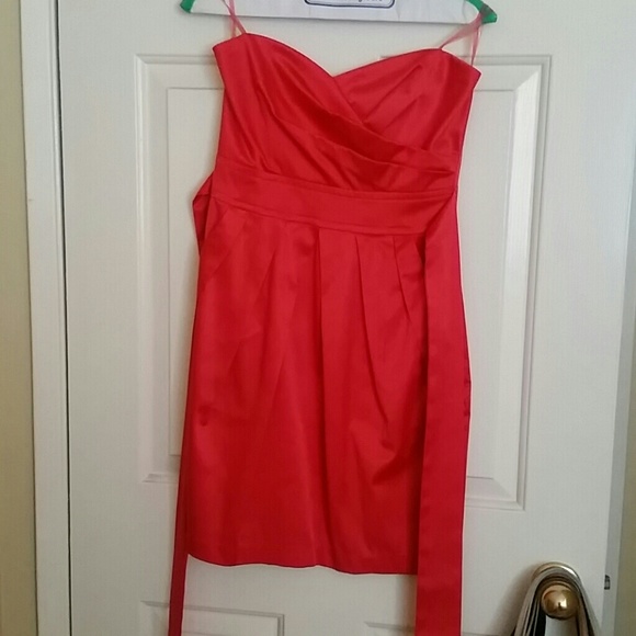Coral Strapless Dress
