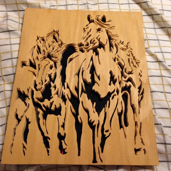 Craved wooden horse