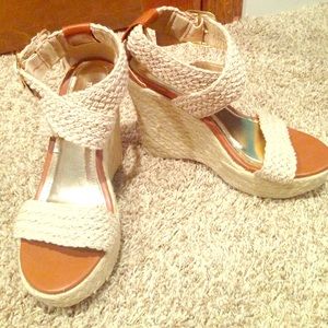 Bamboo Tan espadrille wedges