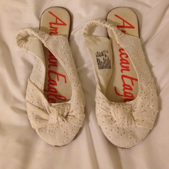 White American Eagle sandals