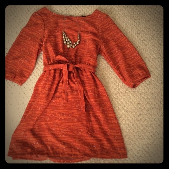 Perfect Orange Dress for the Fall