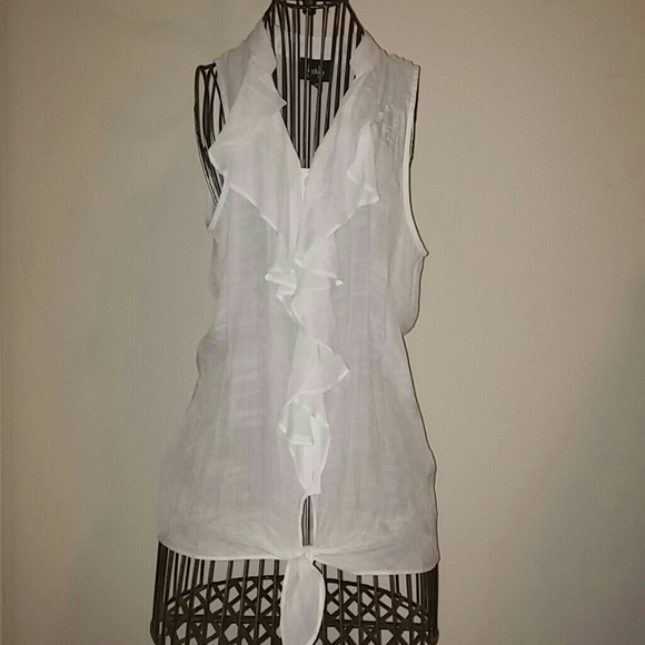White Sleeveless Top