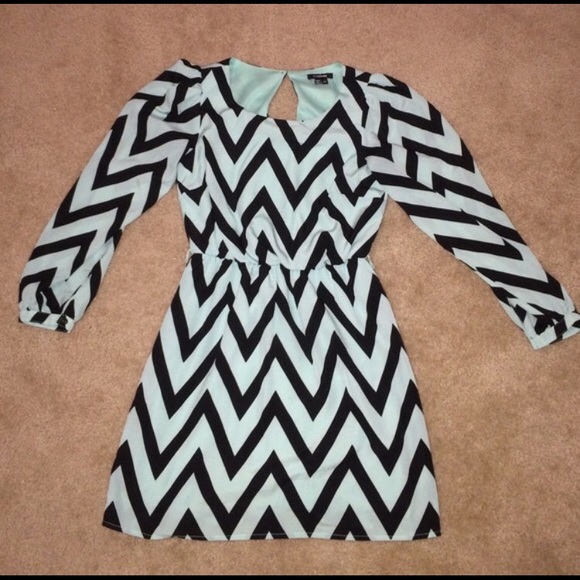 Chevron Knee Length Dress