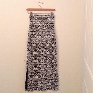 Black & White Aztec Maxi Skirt