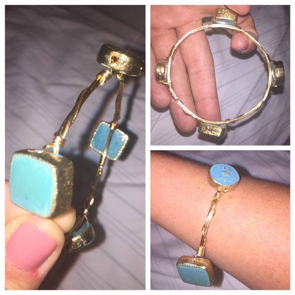 Turquoise wire wrap bracelet