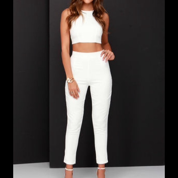 Lulu's Well Suited Ivory Two Piece Set