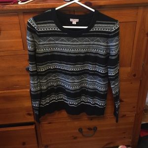 Black and white sweater