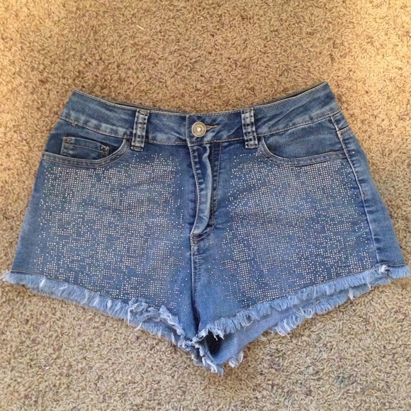 High waisted sparkly shorts!