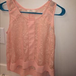 light pink/coral top
