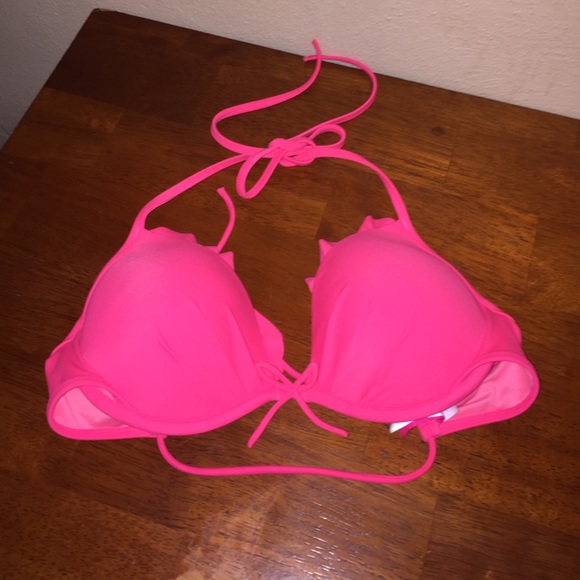 Victoria secret hot pink Halter top string bikini