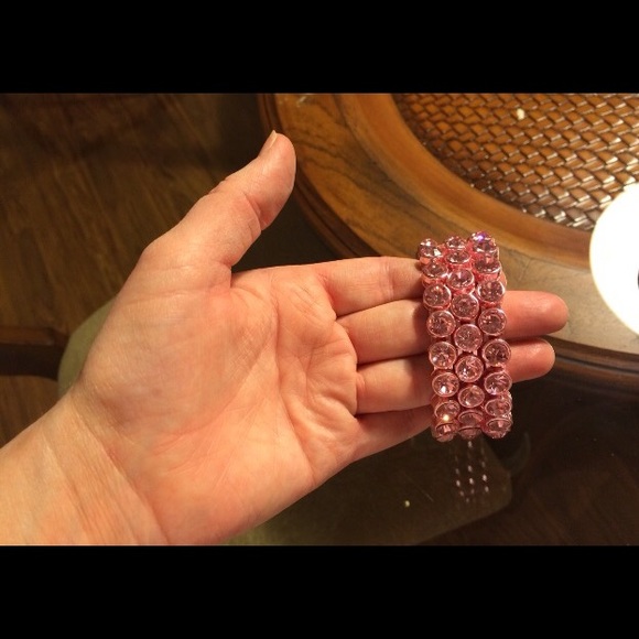 Pink crystal bracelets