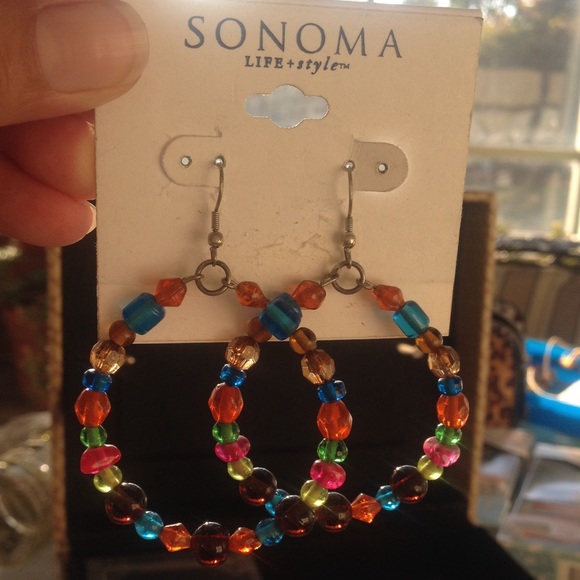 Multicolor earring hoops