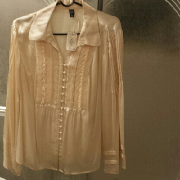 Beige Silk Blouse