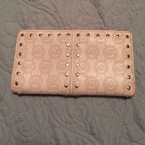 Authentic Michael Kors white wallet with studs