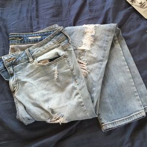 Lovesick distressed light wash skinny jeans