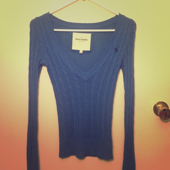 Abercrombie Sweaters - Abercrombie Blue Vneck Sweater