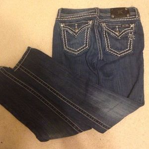 Straight leg medium wash Miss Me jeans