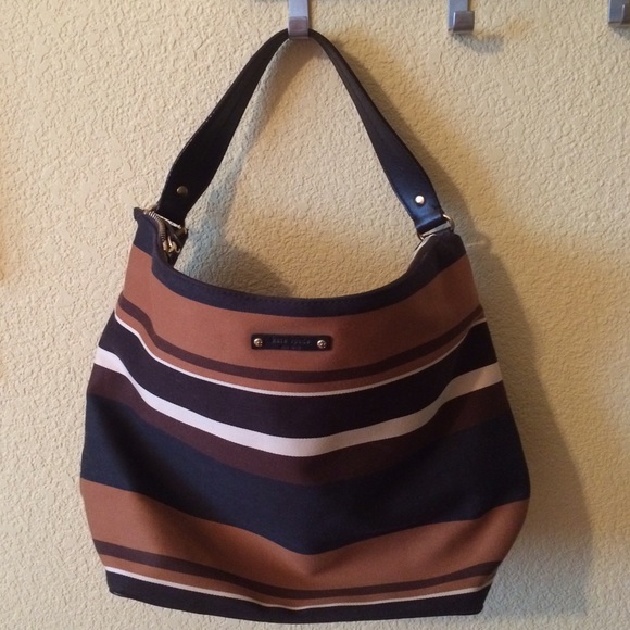 ♠️Canvas multi-striped tote 15.5"W x 11"H x 5.5"D