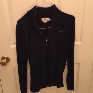 Women's vineyard vines navy blue quarter zip