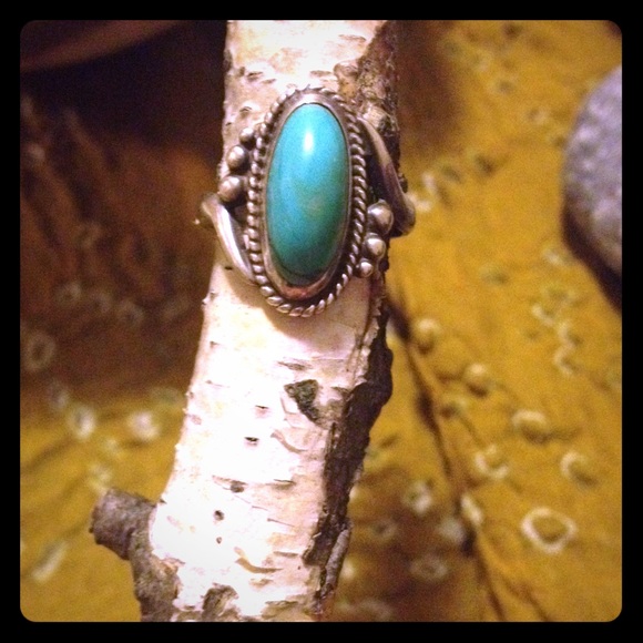 Jewelry - Vintage Sterling Silver Ring with Turquoise