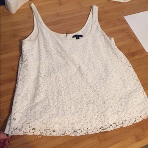 White lace tank