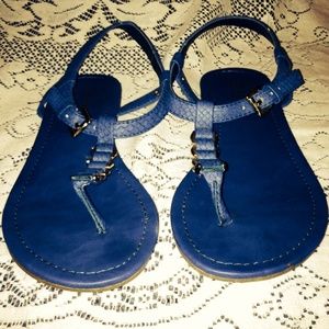 Blue sandals