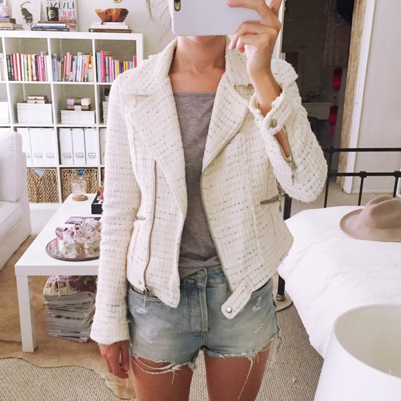 zara cream tweed jacket