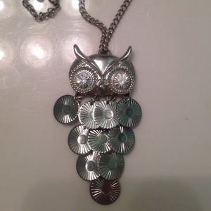 Long owl necklace