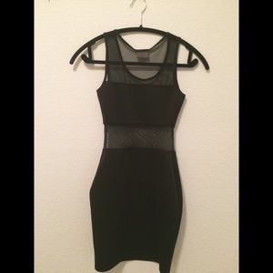 Black mesh cut out dress • LA hearts