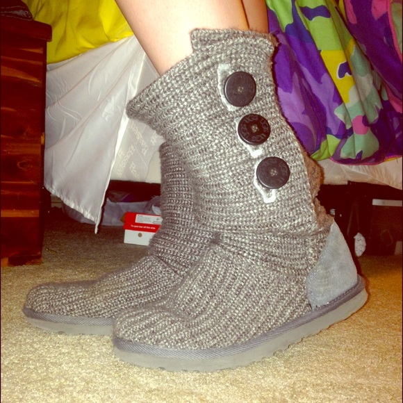 Grey Knit UGGs