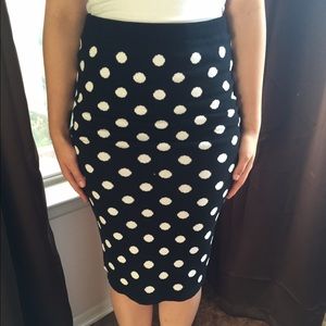 Black pencil skirt
