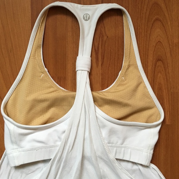 LULULEMON | White Practice Freely Yoga Halter Tank Workout Top Built in Bra 2 - Picture 4 of 4